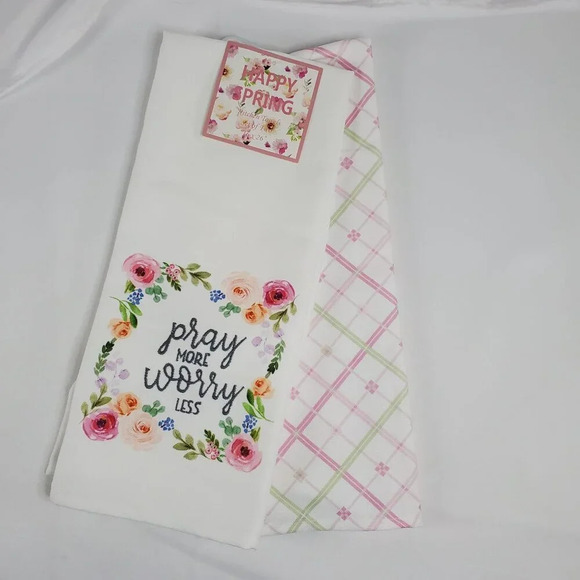 Easter Spring Time Kitchen Drying Mat 18"x24" & 3- 2 Pack Kitchen Towels New - Picture 10 of 10